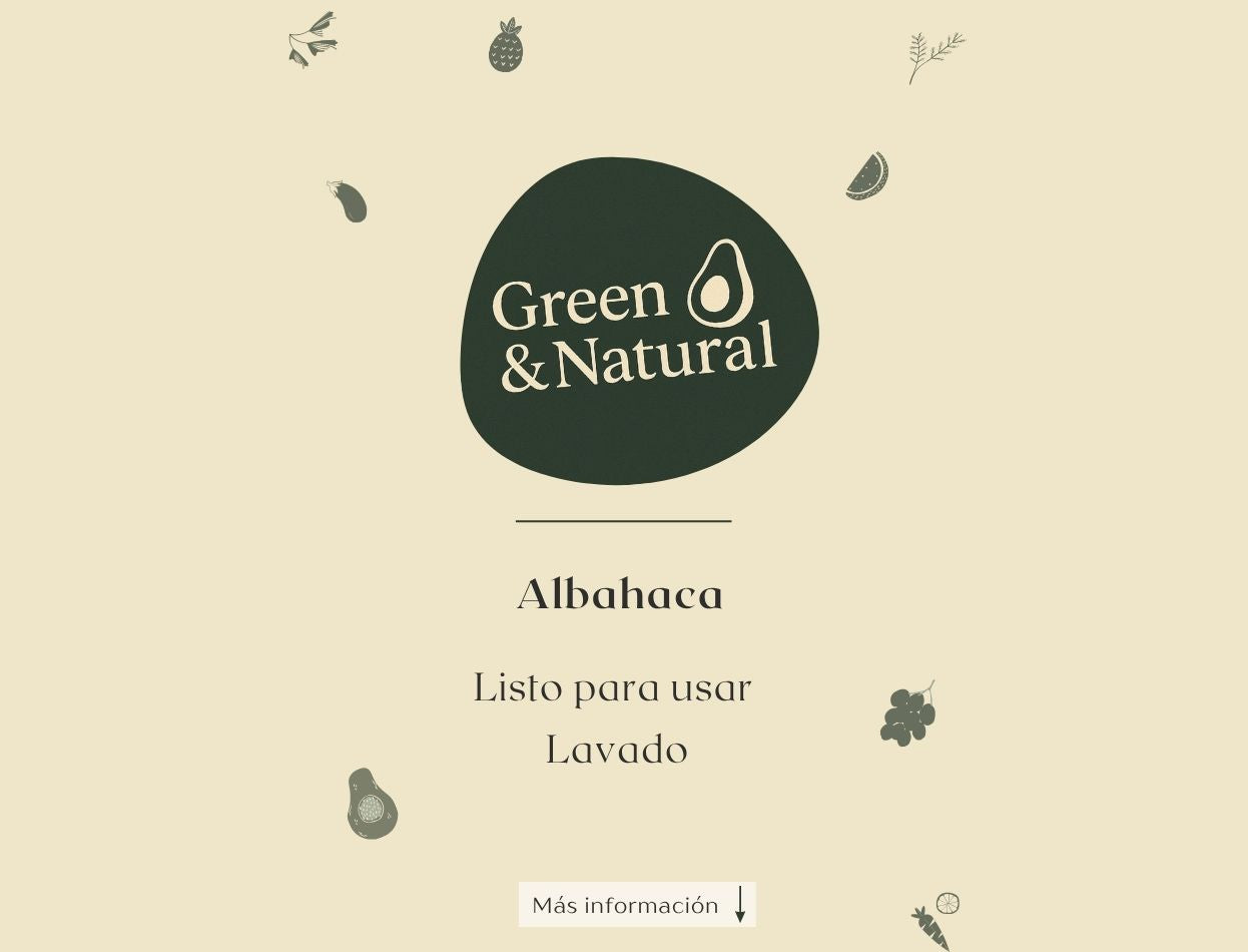 Albahaca lavada y lista para usar