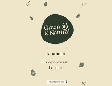 Albahaca lavada y lista para usar