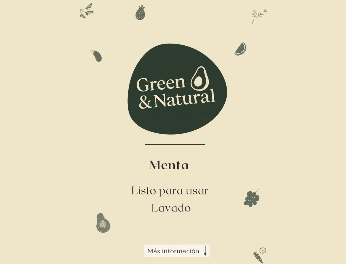 Menta lavada y lista para usar