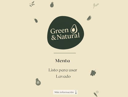 Menta lavada y lista para usar